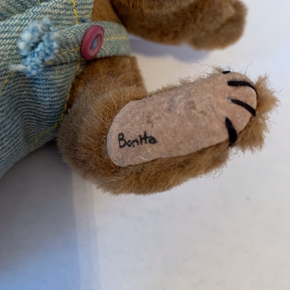 Bonita Bear little boy brown bear with demon overalls - Picture 5 of 6